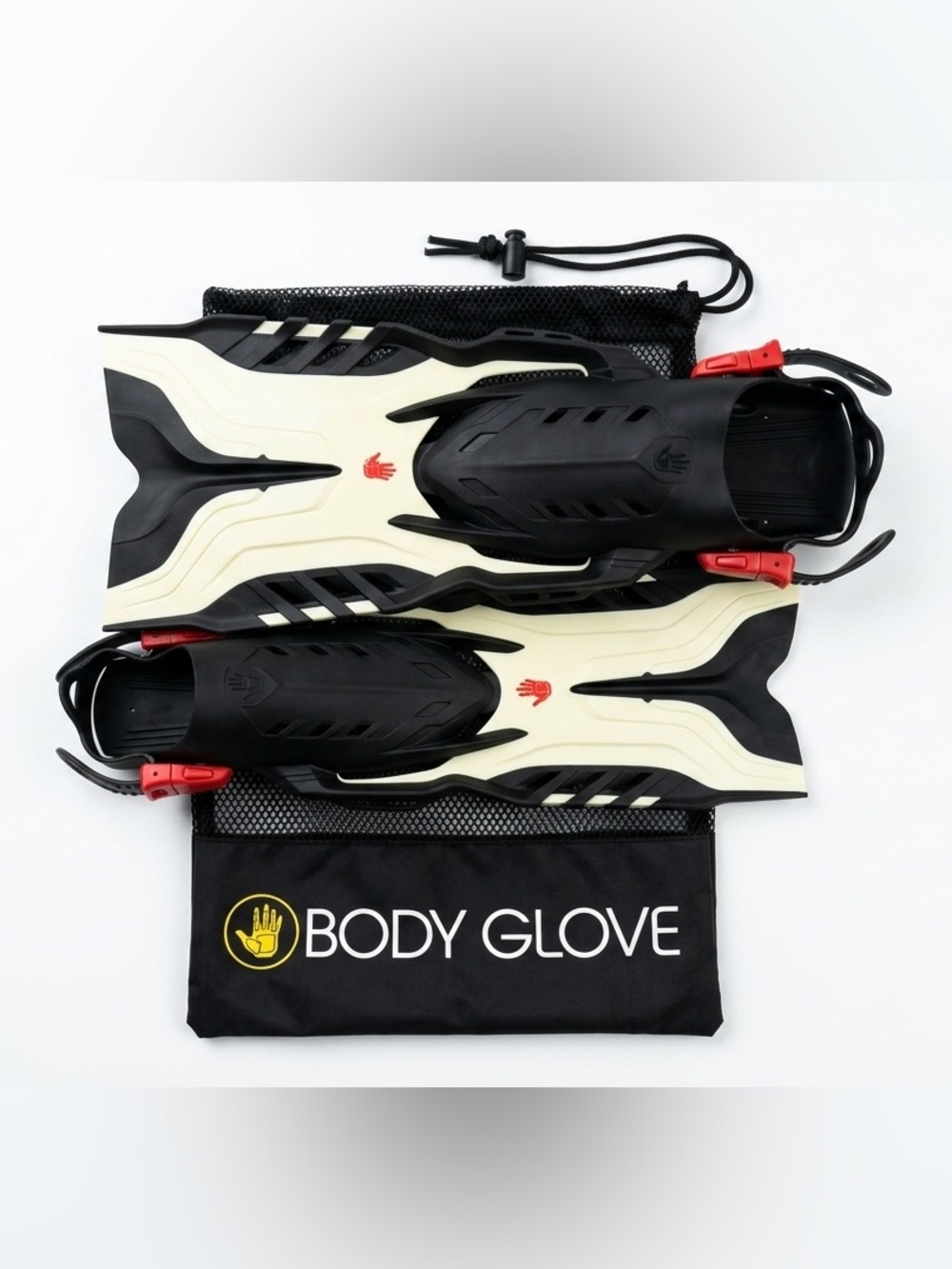 Body Glove Scuba Diving Snorkelling Fins With Mesh Storage Carrying Bag US 5-8